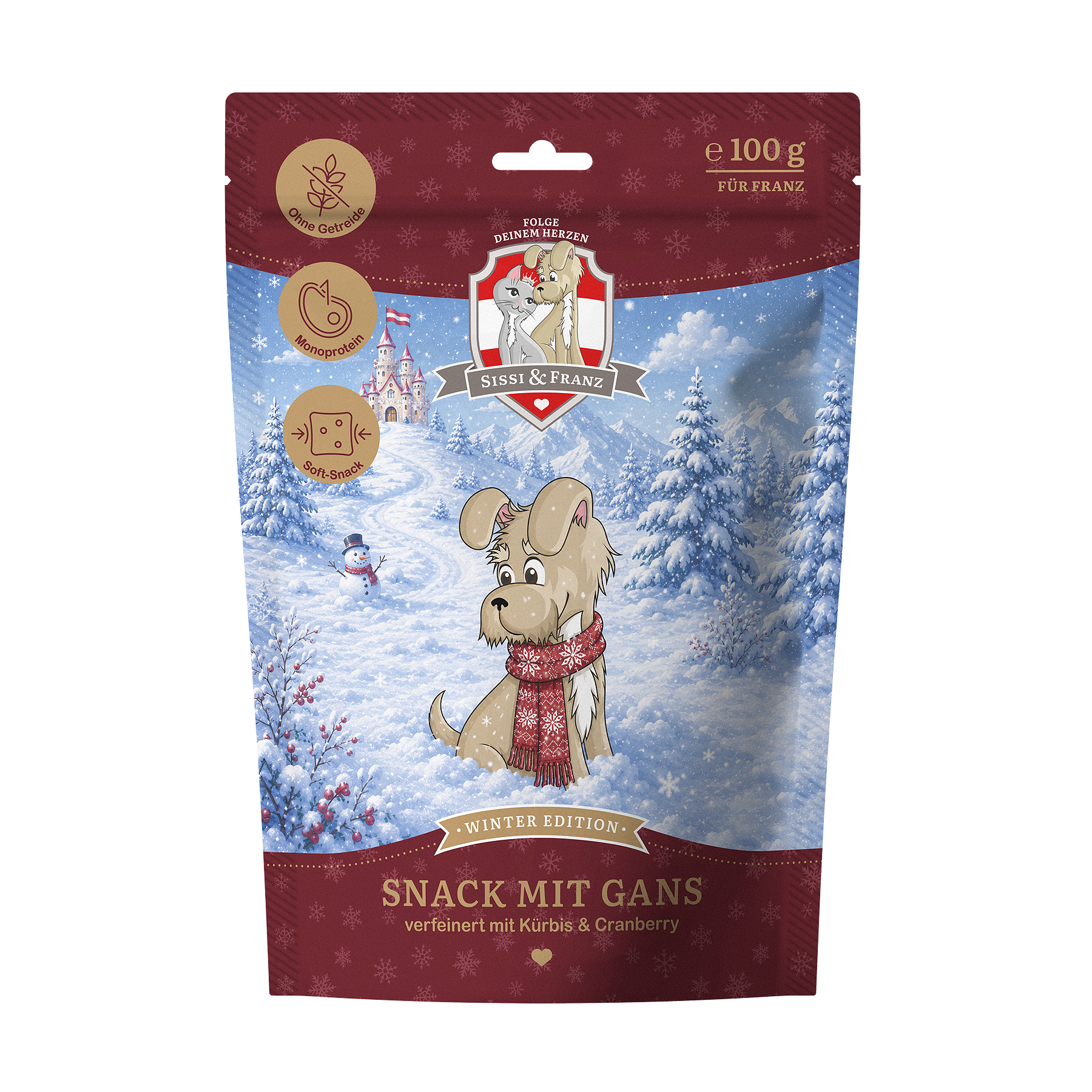 SISSI & FRANZ Snack für Hunde - mit Gans - Winter Edition SISSI & FRANZ Snack für Hunde - mit Gans - Winter Edition