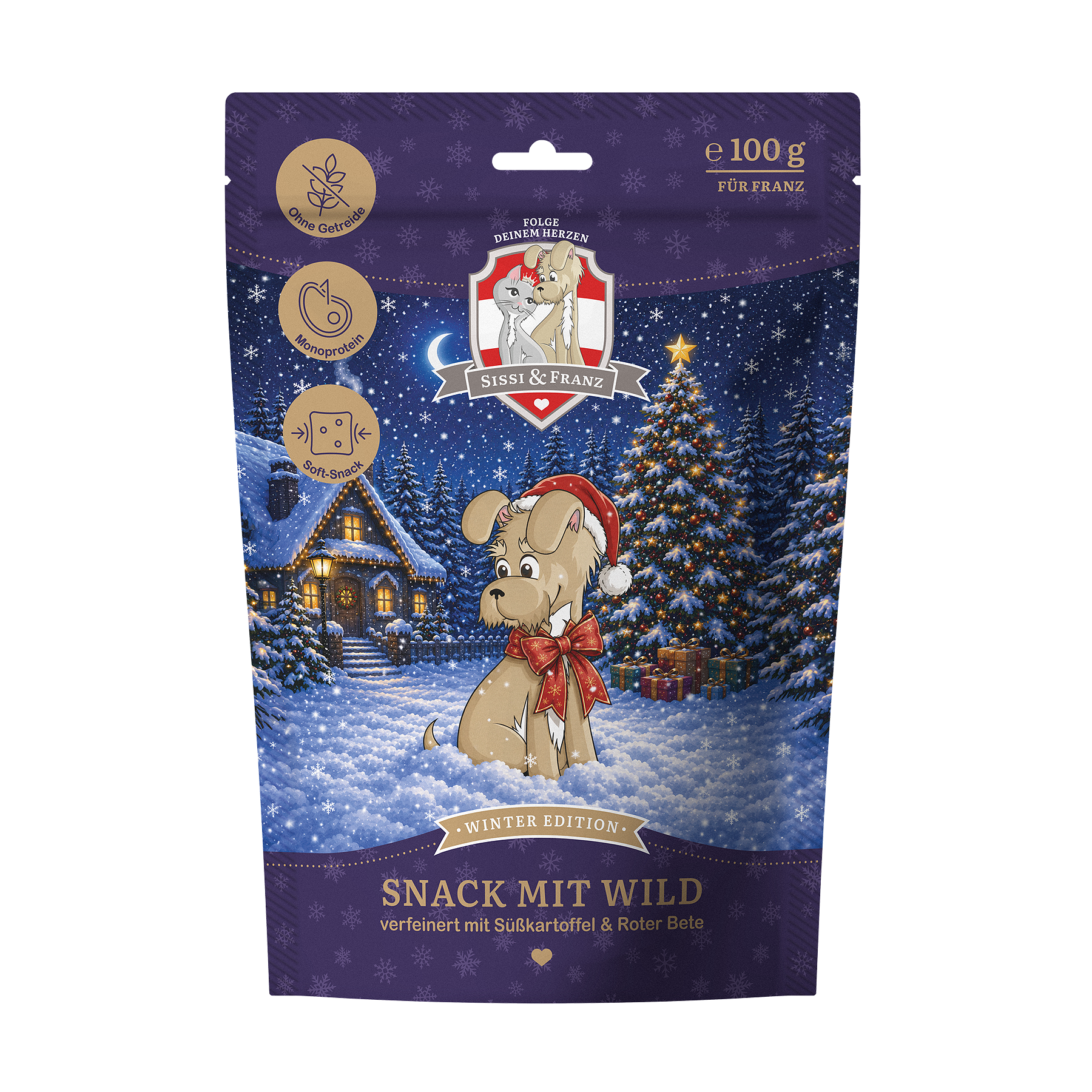 SISSI & FRANZ Snack für Hunde - mit Wild - Winter Edition SISSI & FRANZ Snack für Hunde - mit Wild - Winter Edition